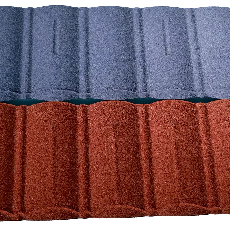 ROOFING MATERIAL AL-ZINC & COLORFUL STONE CHIPS COATING STEEL ROOF PANEL ANTI FADE STONE COATED METAL ROOF SHEET TILE